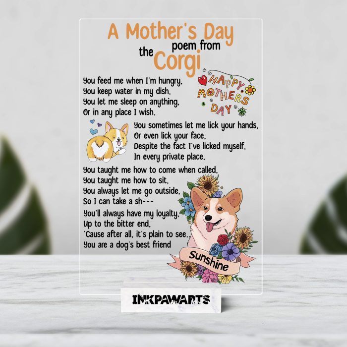 Corgi Mother's Day - Personalized Acrylic Plaque