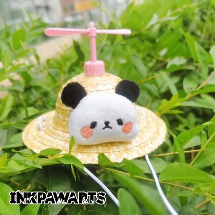 Funny Cute Pet Straw Hat Summer Small Pinwheel