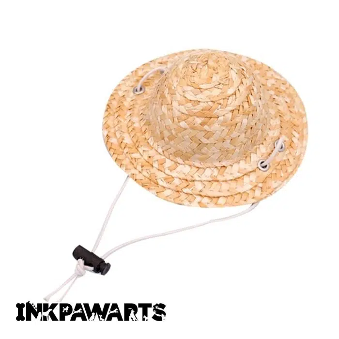 Funny Cute Pet Straw Hat Summer Small Pinwheel