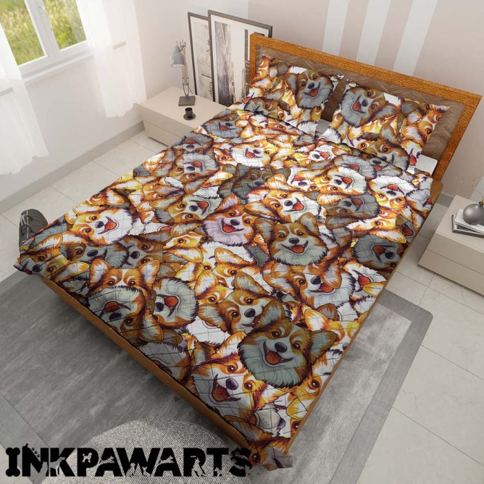 Corgi Bedding Set Custom Face