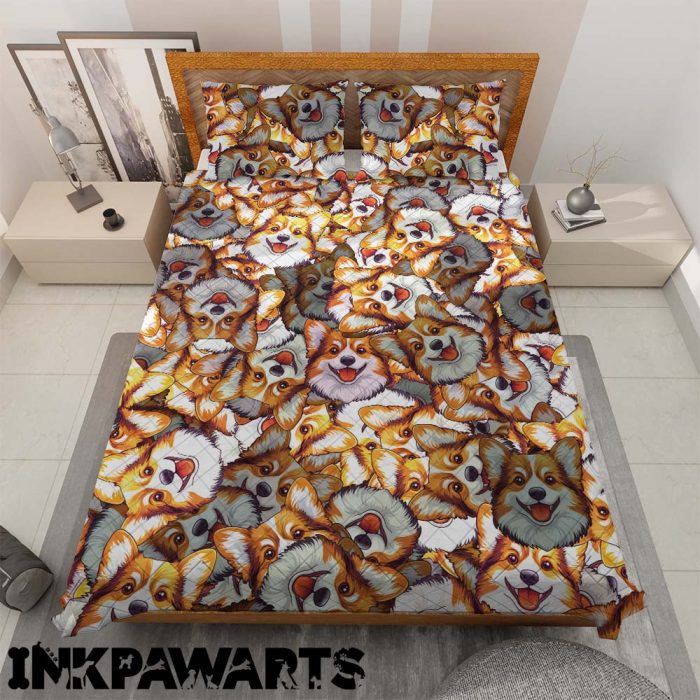 Corgi Bedding Set Custom Face