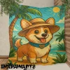 Corgi Quilt Blanket Summer