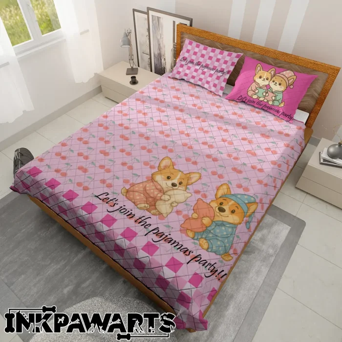 Corgi Bettwäsche Set – Süßes Design Let’s join the pajamas party!!!