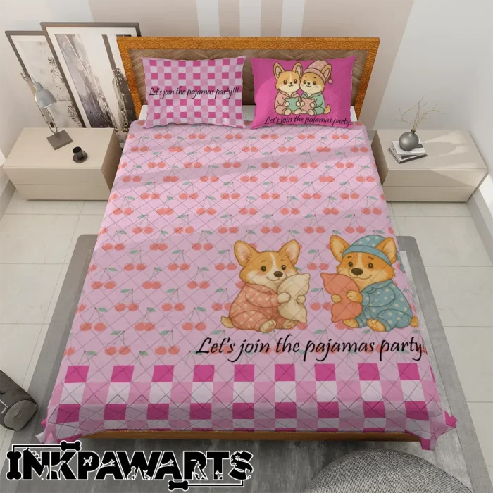 Corgi Bettwäsche Set – Süßes Design Let’s join the pajamas party!!!