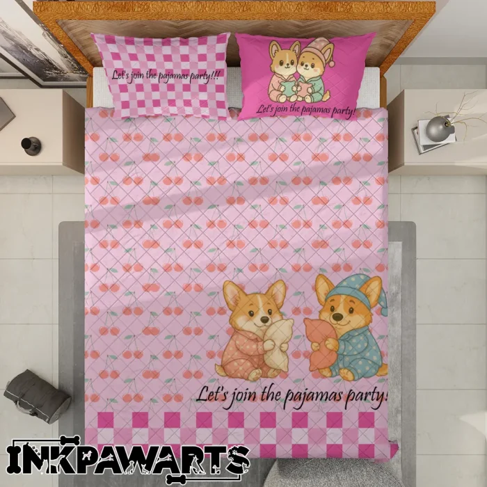 Corgi Bettwäsche Set – Süßes Design Let’s join the pajamas party!!!